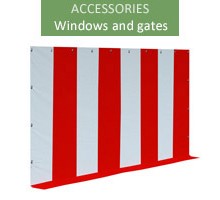 Gate 6x2m, white-red