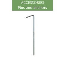 Steel pins, 14 cm long, 4 mm diameter