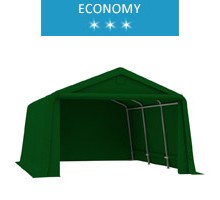 Garage tent 3.3x4.7m, PE, green, economy