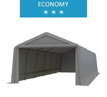 Garage tent 3.6x9.8m, PE, gray, economy