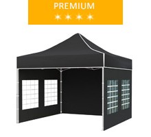 Express tent 3x3 m, black, premium