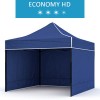 Namiot ekspresowy 3x3m + 3 ścianki, niebieski, economy HD