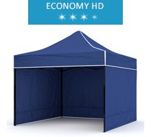 Express tent 3x3m + 3 walls, blue, economy HD