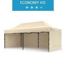 Express tent 3x6m + 3 walls, beige, economy HD