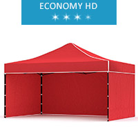 Express tent 3x4.5m + 3 walls, red, economy HD