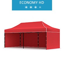 Express tent 3x6m + 3 walls, red, economy HD