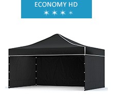 Namiot ekspresowy 3x4.5m + 3 ścianki, czarny, economy HD