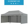 Namiot ekspresowy 3x6m + 3 ścianki, szary, economy HD