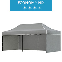 Namiot ekspresowy 3x6m + 3 ścianki, szary, economy HD