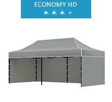Namiot ekspresowy 3x6m + 3 ścianki, szary, economy HD