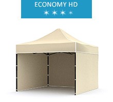 Namiot ekspresowy 3x3m + 3 ścianki, beżowy, economy HD