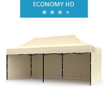 Namiot ekspresowy 3x6m + 3 ścianki, beżowy, economy HD