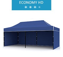 Namiot ekspresowy 3x6m + 3 ścianki, niebieski, economy HD