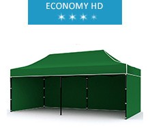 Namiot ekspresowy 3x6m + 3 ścianki, zielony, economy HD