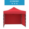 Express tent 3x3m + 3 walls, red, economy
