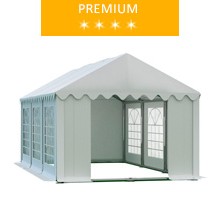 Party tent 4x6 m, white PVC, premium