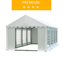 Party tent 4x8 m, white PVC, premium