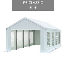 Party tent 4x8 m, white, PE classic