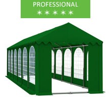 Party tent 4x12m, green PVC, professional