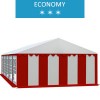 Namiot imprezowy 5x10m, PCV biało-czerwony, economy
