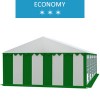 Namiot imprezowy 5x10m, PCV biało-zielony, economy