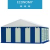 Namiot imprezowy 5x6m, PCV biało-niebieski, economy