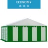 Namiot imprezowy 5x6m, PCV biało-zielony, economy
