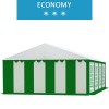 Namiot imprezowy 5x8m, PCV biało-zielony, economy