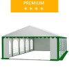 Namiot imprezowy 5x10m, PCV biało-zielony, premium