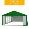 Namiot imprezowy 6x10m, PCV biało-zielony z dachem zielonym, premium