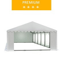 Party tent 5x12 m, white PVC, premium