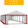 Namiot imprezowy 6x12m, PCV biało-czerwony, premium
