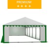 Namiot imprezowy 6x12m, PCV biało-zielony, premium