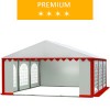Namiot imprezowy 5x6m, PCV biało-czerwony, premium