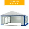 Namiot imprezowy 5x6m, PCV biało-niebieski, premium