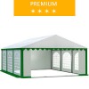 Namiot imprezowy 5x6m, PCV biało-zielony, premium