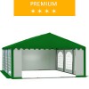 Namiot imprezowy 5x6m, PCV biało-zielony z dachem zielonym, premium