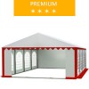 Namiot imprezowy 6x8m, PCV biało-czerwony, premium