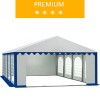 Namiot imprezowy 5x8m, PCV biało-niebieski, premium