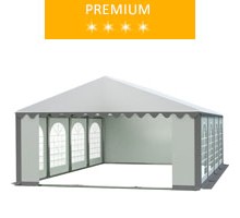 Party tent 6x8 m, white-gray PVC, premium