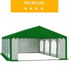 Namiot imprezowy 5x8m, PCV biało-zielony z dachem zielonym, premium