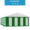 Namiot imprezowy 6x12m, PCV biało-zielony, economy