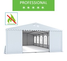 Party tent 8x12 m, white PVC, professional, fireproof