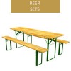 Beer set, 60 cm table + 2 benches