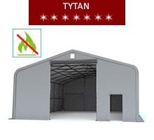 Warehouse hall 10x14m, PVC gray, tytan
