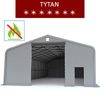 Hala magazynowa 10x20m, PVC szary, tytan