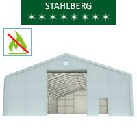 Warehouse hall 15x30m, PVC white, 750g, stahlberg