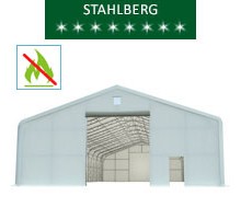 Warehouse hall 12x21m, PVC white 650g, stahlberg
