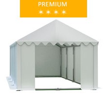 Storage tent 4x8 m, white PVC, premium