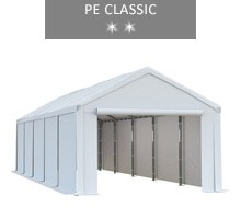 Storage tent 4x10m, white, PE classic